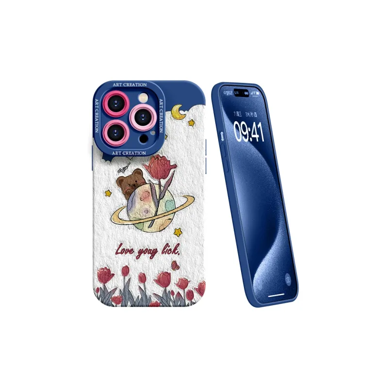 Lingtao Cute Style Phone Cases Apple 15promax/iPhone14plus/13pro/12/11 Eye Planet Tulip-19