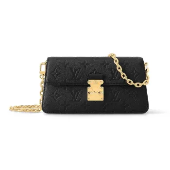 LOUIS VUITTON Cow Leather Crossbody Bag Shoulder Bag Regular Women's Black