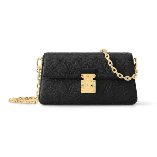 LOUIS VUITTON Cow Leather Crossbody Bag Shoulder Bag Regular Women's Black
