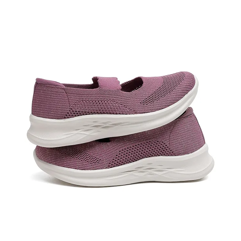 Mulinsen Cushioning, Moisture Wicking, Height Increasing, Lightweight, Breathable Low Top Casual Shoes Women's Purple-7