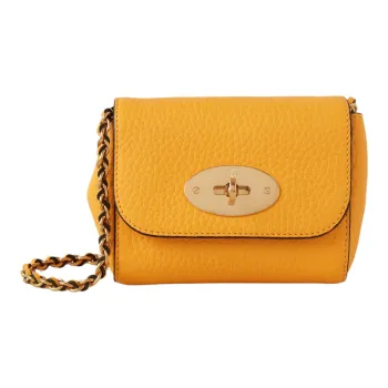 Mulberry Textured Leather Crossbody Bag Shoulder Bag Women's Double Yellow