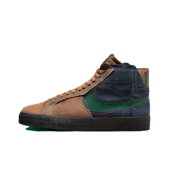 Nike Sb Zoom Blazer Mid Premium Legend Dark Brown Obsidian Patchwork