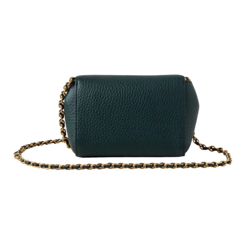 Mulberry Lily Grain Leather Crossbody Bag, Shoulder Bag Women's Classic Green-2