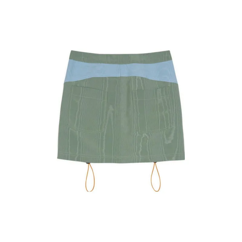 Brain Dead BUNGEE ZIP MINI SKIRT Casual Short Skirts Women's Light Green-1