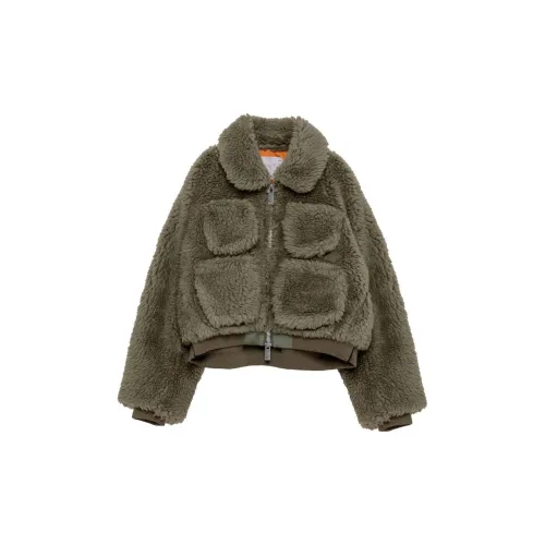 Sacai FW23 Holiday Series Velvet Jackets Unisex Army Green