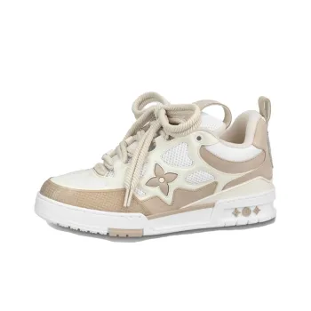 LOUIS VUITTON Skate Low Top Skateboard Shoes Men's Light Brown