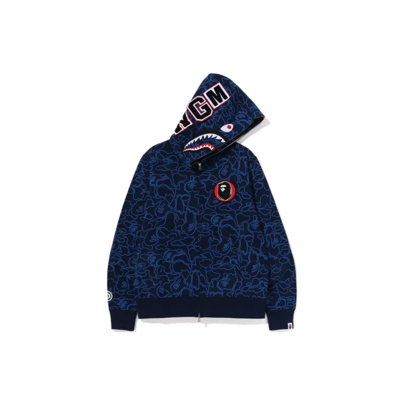 Bape 30th Anniversary Line Camo Shark Full Zip Hoodie-1