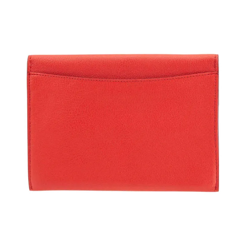 Burberry Goatskin Clutch Regular Women's Bright Red-4