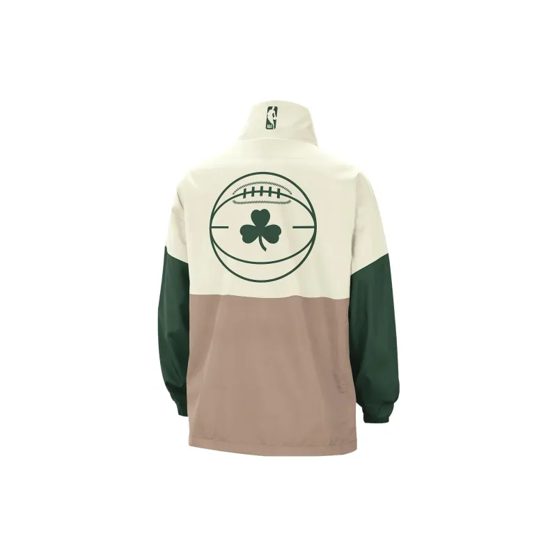 Nike Boston Celtics Starting 5 2023/24 Jackets Coats City Edition 2023/24 Season Boston Celtics Men's Beige-1