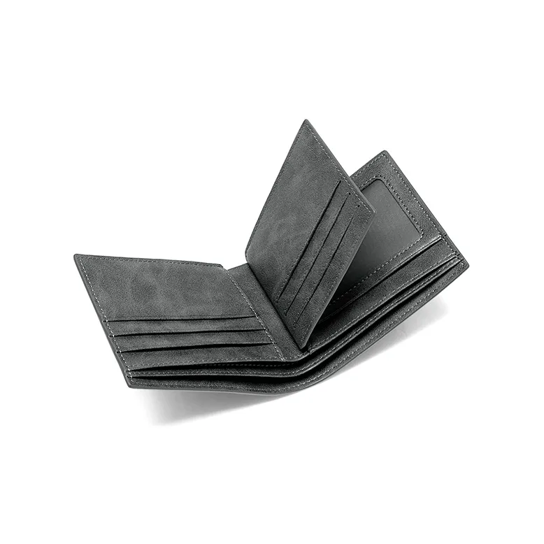 MashaLanti Synthetic Leather Coin Purse Card Holder Wallet Regular Men's Gray With Coffee/Coffee With Gray-5