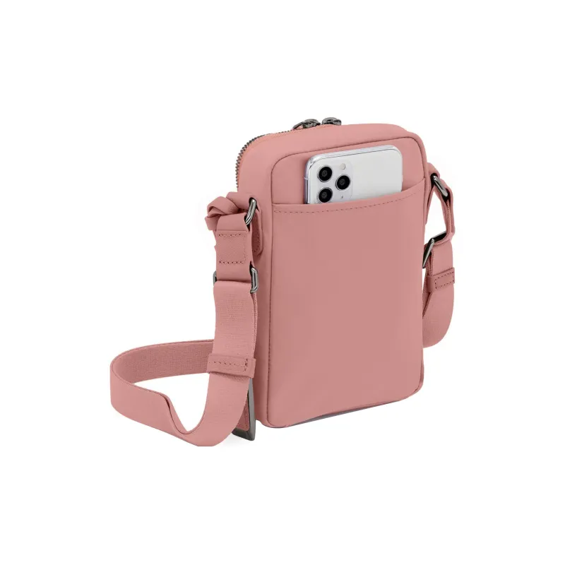 TUMI Nylon Cell Phone Pouch One Shoulder Crossbody Regular Women's Gray Pink-1