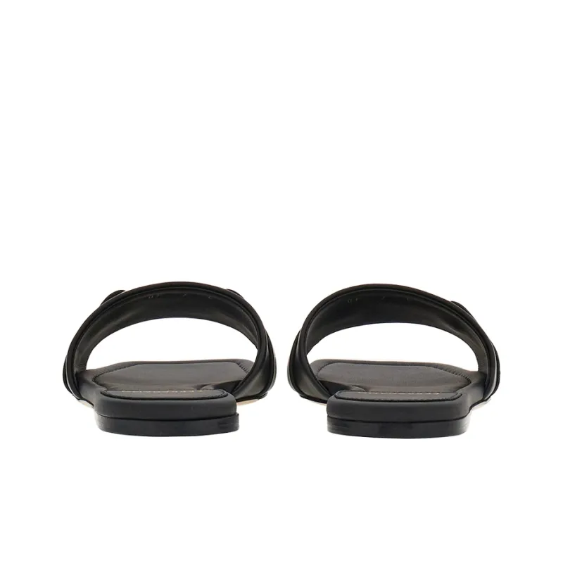FERRAGAMO Gancini-plaque Leather Slides-3