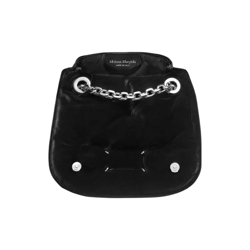 Maison Margiela Glam Slam Velvet Shoulder Bag Crossbody Bag Small Size Women's Black-3