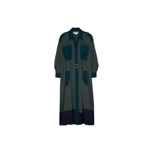 ZARA Long-Sleeved Dresses Women's Dark Green