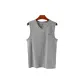 Shoulder-Fitting V-Neck Tank Top (Heather Gray) Pure Cotton Skin-Friendly/Moisture-Wicking Breathable