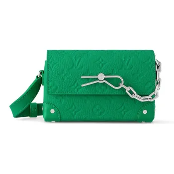 LOUIS VUITTON Steamer Leather Shoulder Bag Crossbody Bag Mini Men's Green