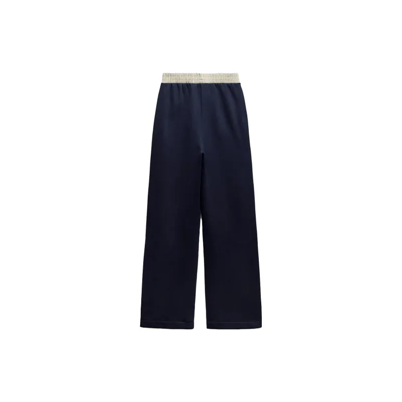ZARA Casual Pants Women's Brown-Blue-1