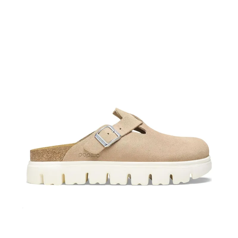 Birkenstock Boston Chunky Suede Warm Sand Narrow Women's-1