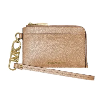 MICHAEL KORS Cow Leather Wallet Small Size Women's Camel