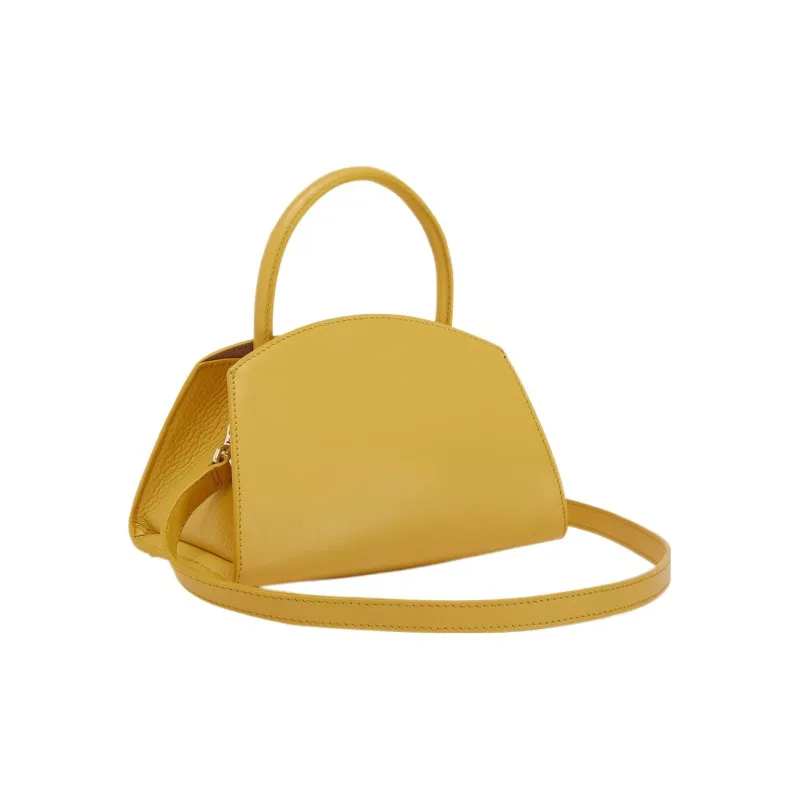 Furla Calfskin Tote Bag Shopping Bag Portable Crossbody Bag Shoulder Bag Mini Women's Honey Yellow-2