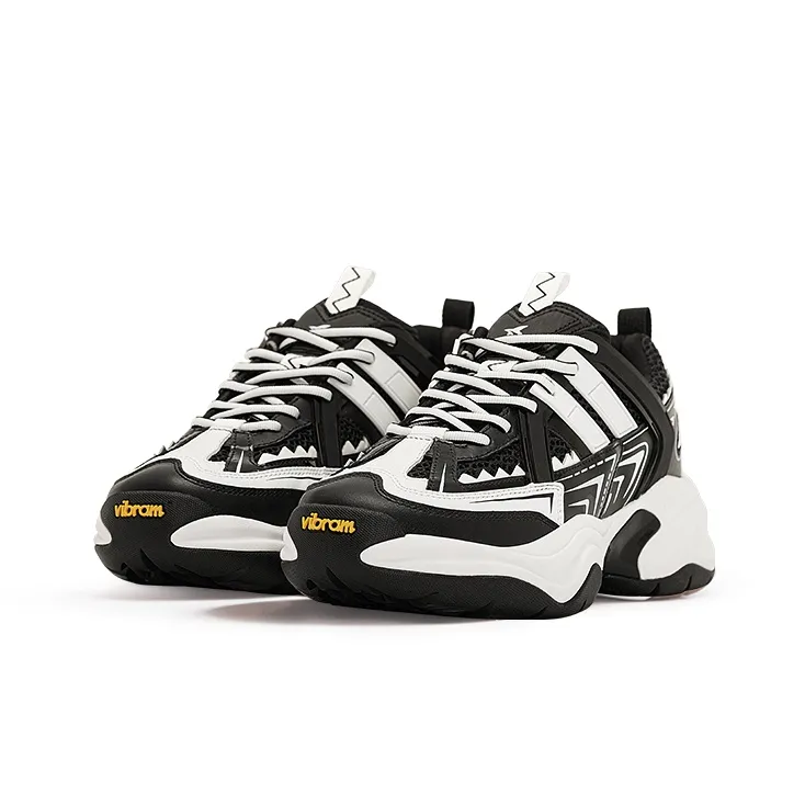 VILNEX Low Top Chunky Sneakers Unisex Black-2