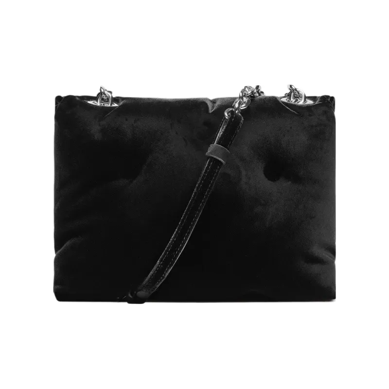 Maison Margiela Glam Slam Velvet Shoulder Bag Crossbody Bag Small Size Women's Black-2