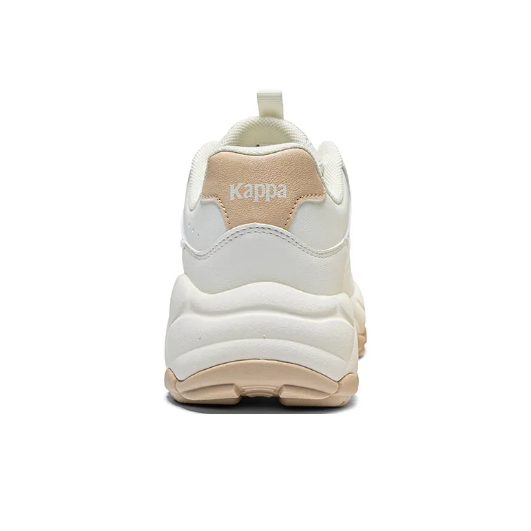 Kappa Height Increasing Wear-Resistant Slip-Resistant High-Top Chunky Sneakers Unisex Winter White/Black-4