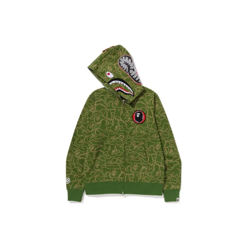 Bape 30th Anniversary Line Camo Shark Full Zip Hoodie-8