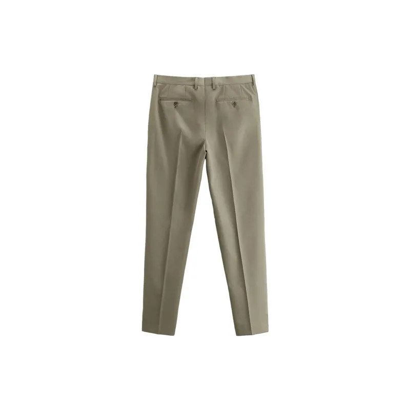 ZARA Suit Trouser Men's Medium Green-1