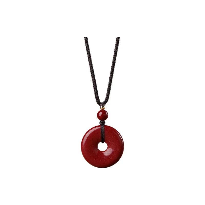 Drunk On The City Reconstructed Cinnabar Jade Pendants Unisex-6