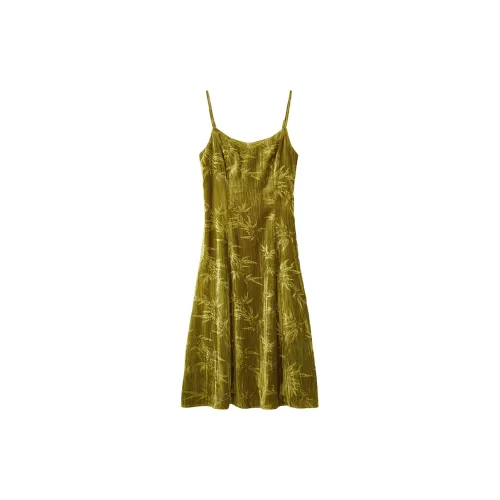 SENTUBILA Slip Dresses Women's Olive Green