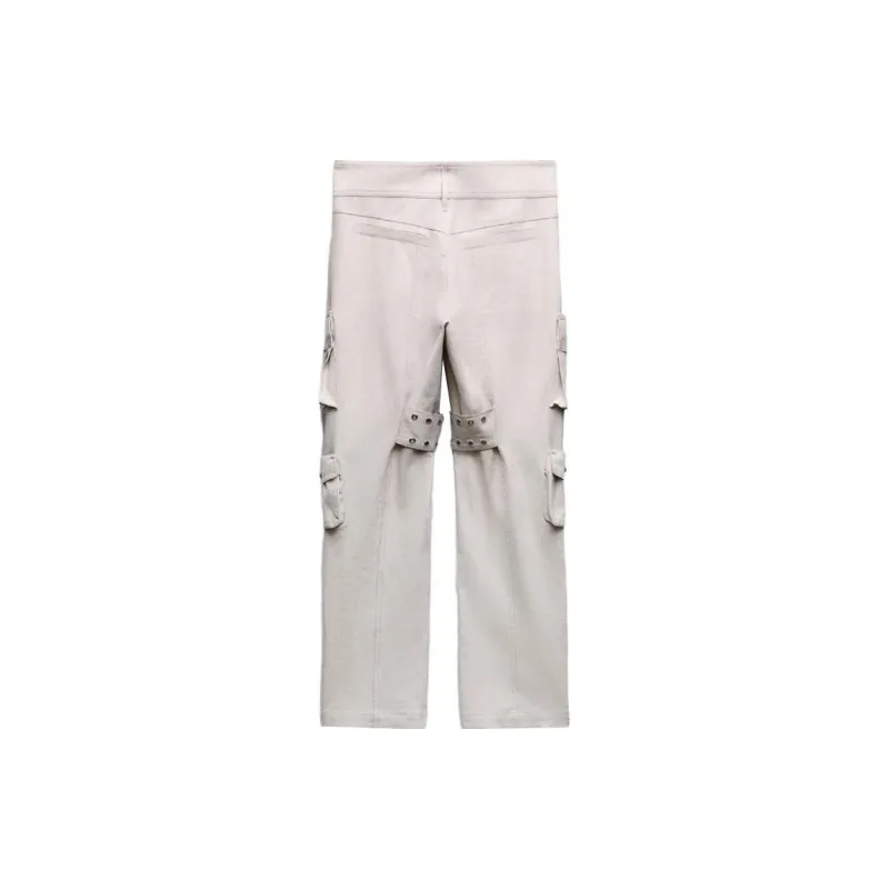 ZARA Cargo Pants Women's Beige-1