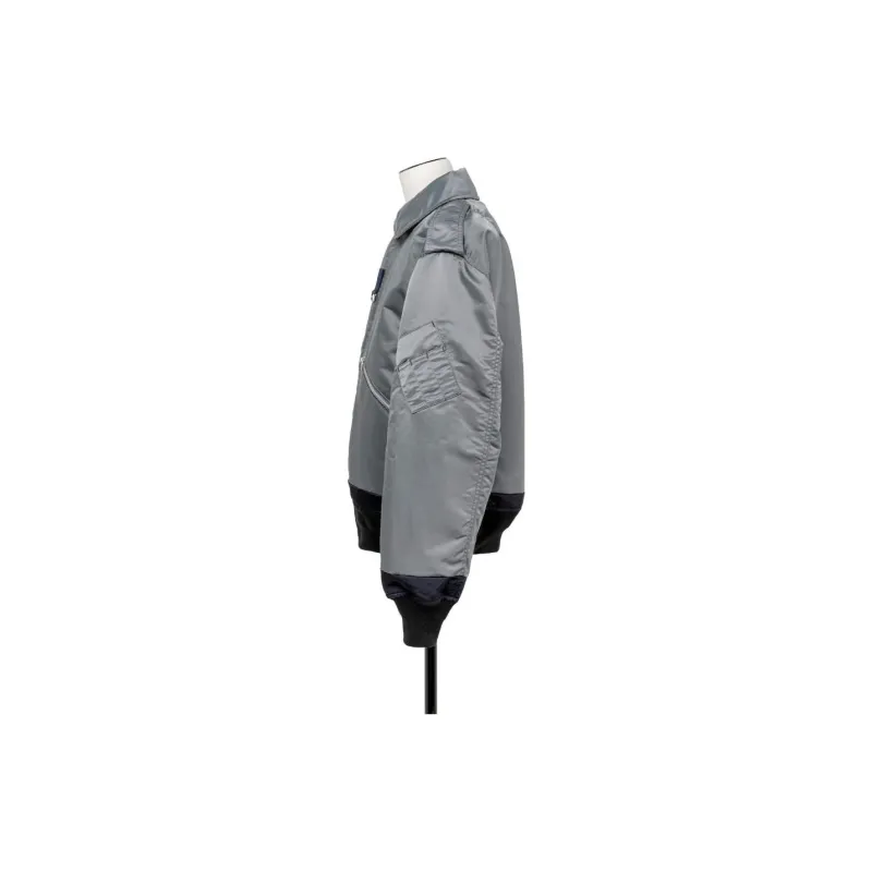 Sacai Puffer Jackets Men Gray-2