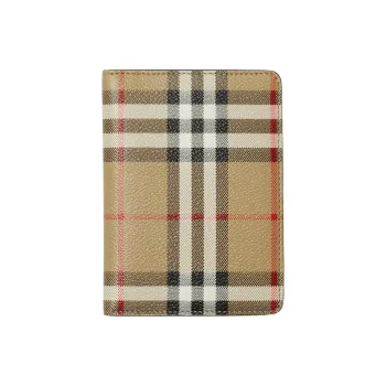 Burberry Polyester Passport Holder Women's Archive Beige