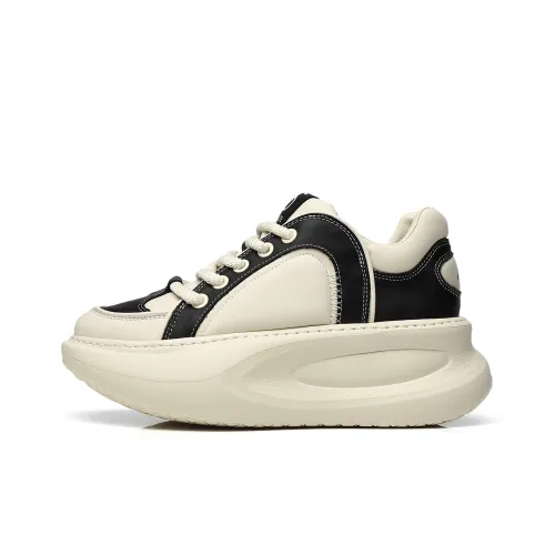 15 MINS Chunky Sneakers Men Low-Top Off White/Black