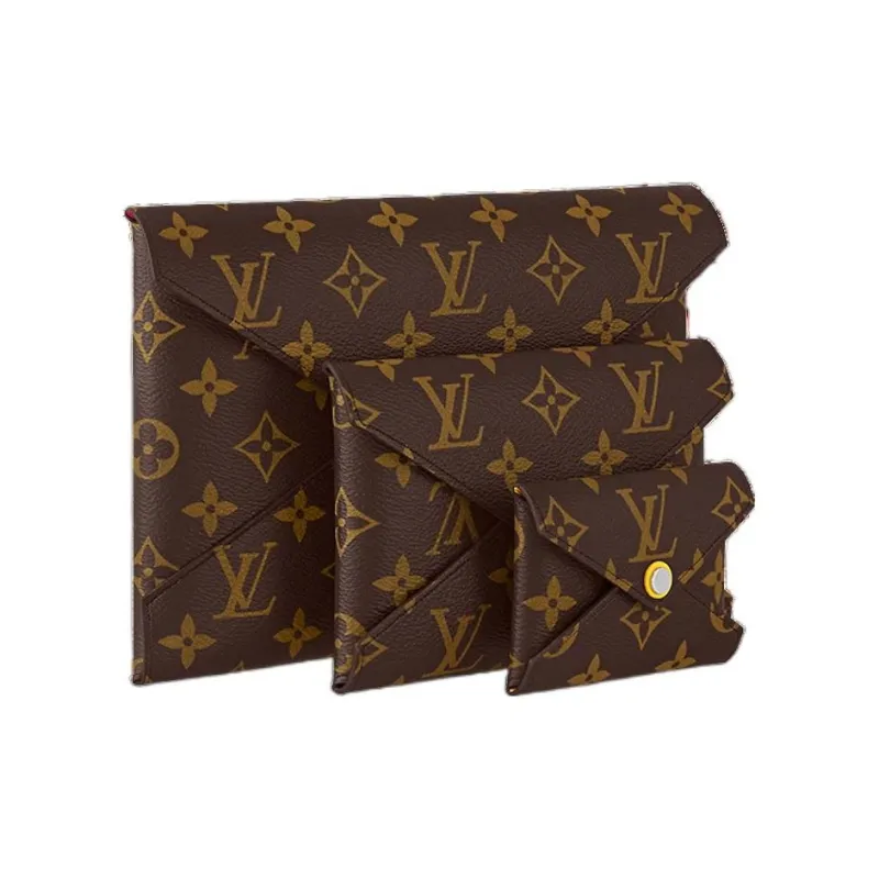 LOUIS VUITTON Monogram Canvas 3 in 1 Clutch Regular Women's Brown-1