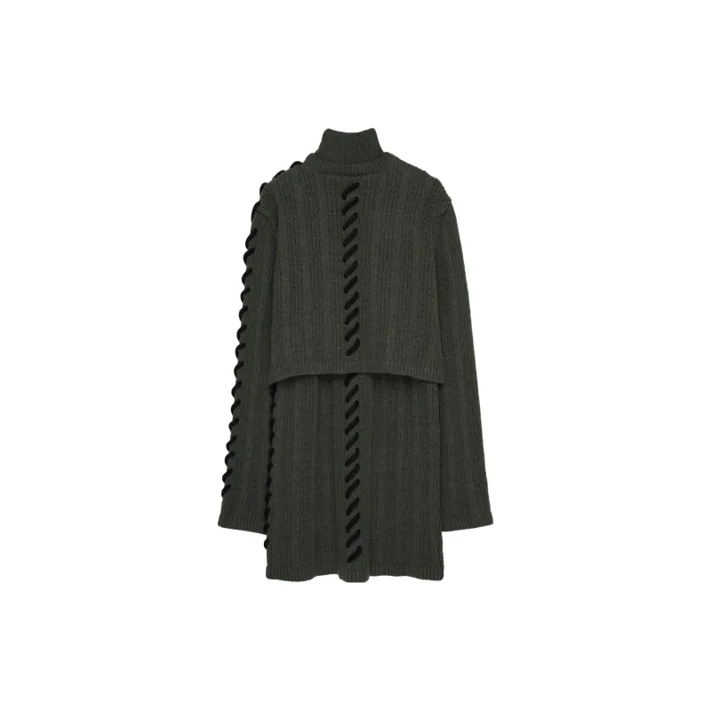 ZARA Long-Sleeved Dresses Women's Green-1
