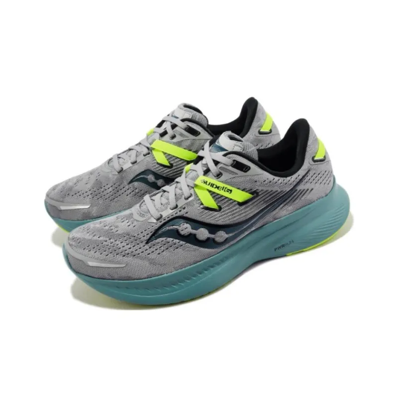 Saucony Guide 16 Anti Slip Wear Resistant Low Top Running Shoes Men's Gray Blue-2