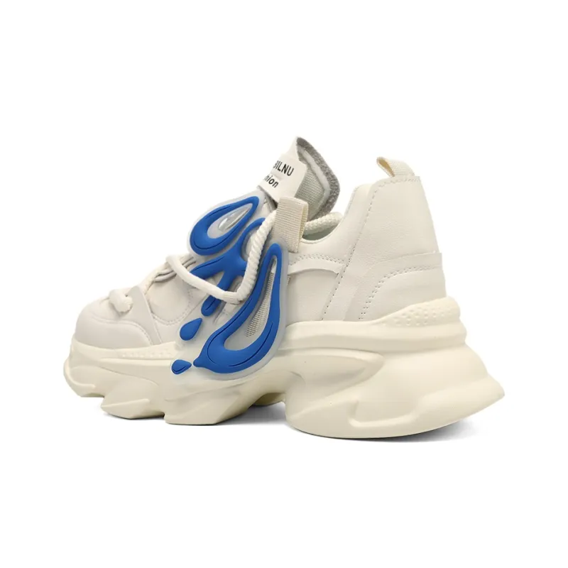 ORD Restless Mist Collection Low Top Chunky Sneakers 6cm Unisex Beige Blue-2