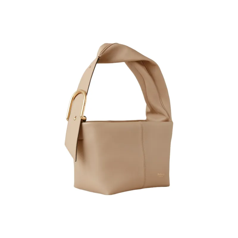 Mulberry Matte Calfskin One Shoulder Handbags Small Size Women's Maple Leaf Brown-1