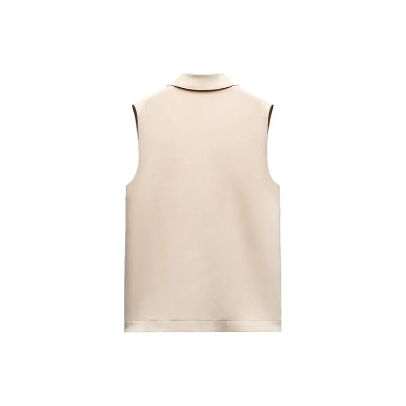 ZARA Tank Tops Women's Sand-1