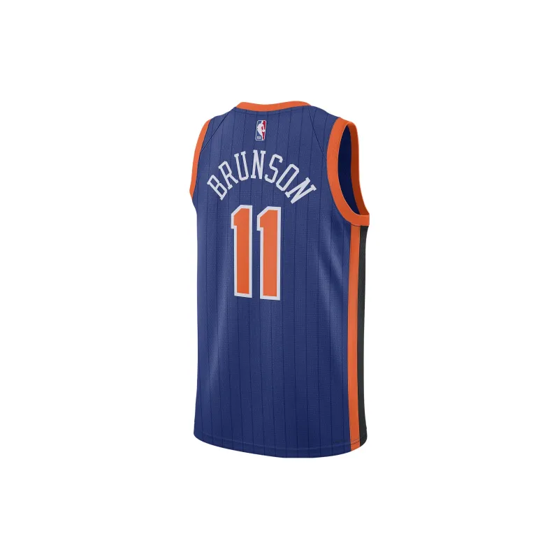 Nike Dri Fit Basketball Jerseys City Edition 2023/24 Season New York Knicks Jalen Brunson Size 11 Men's Dark Blue-1