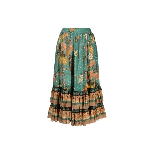 Ulla Johnson Zadie Ruffled Midi Skirt