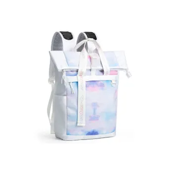 LOVERPUSS Polyester Backpack Regular Unisex Dazzling Color White