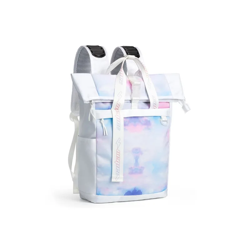 LOVERPUSS Polyester Backpack Regular Unisex Dazzling Color White-0
