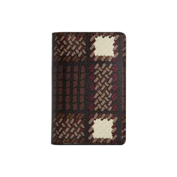 COACH Coated Canvas Document Wallet Regular Unisex Bronze & Black