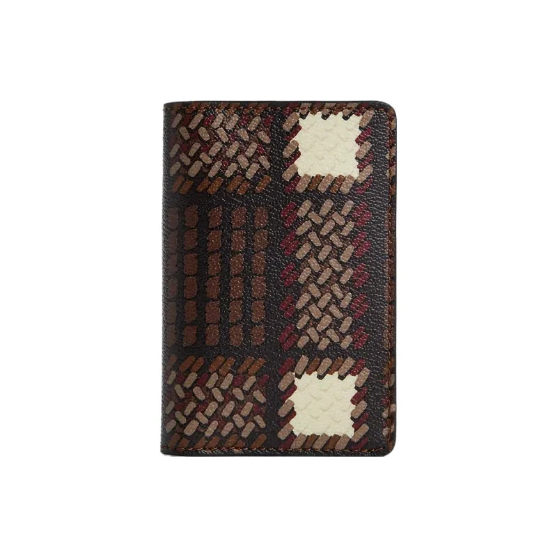 COACH Coated Canvas Document Wallet Regular Unisex Bronze & Black-0