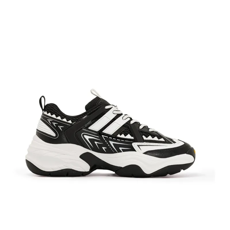 VILNEX Low Top Chunky Sneakers Unisex Black-1