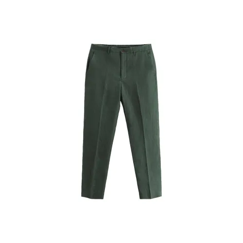 ZARA Casual Pants Men Gray Green