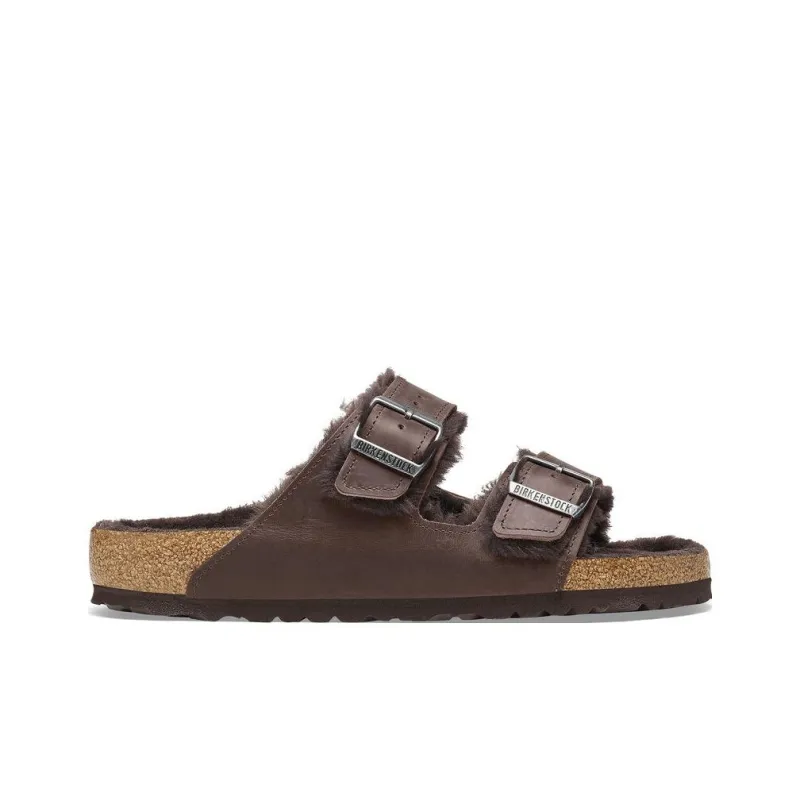 Birkenstock Arizona Shearling Slide Slippers Unisex Brown Regular-1